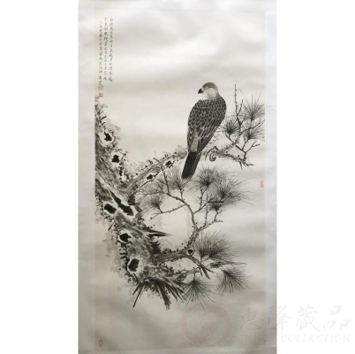 刘换天没骨花鸟-喜上眉梢 68*138cm