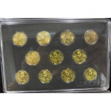 中国流通硬币老三花牡丹1元、梅花5角、菊花1角大全-卷拆品