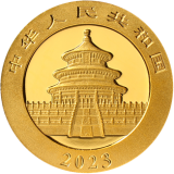 2023版熊猫贵金属纪念币3克圆形金质纪念币
